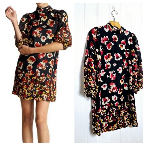 Aryn K Dresses & Skirts - Aryn K Black Floral Mini Dress